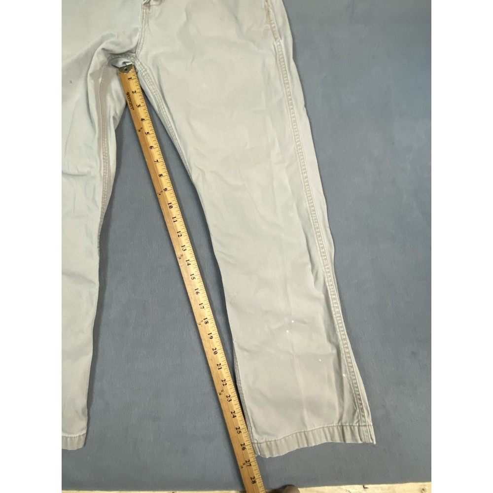 Carhartt Relaxed Fit Thrashed Khaki Pants/ Slacks Beige Measures 28 X 27 - Picture 6 of 16
